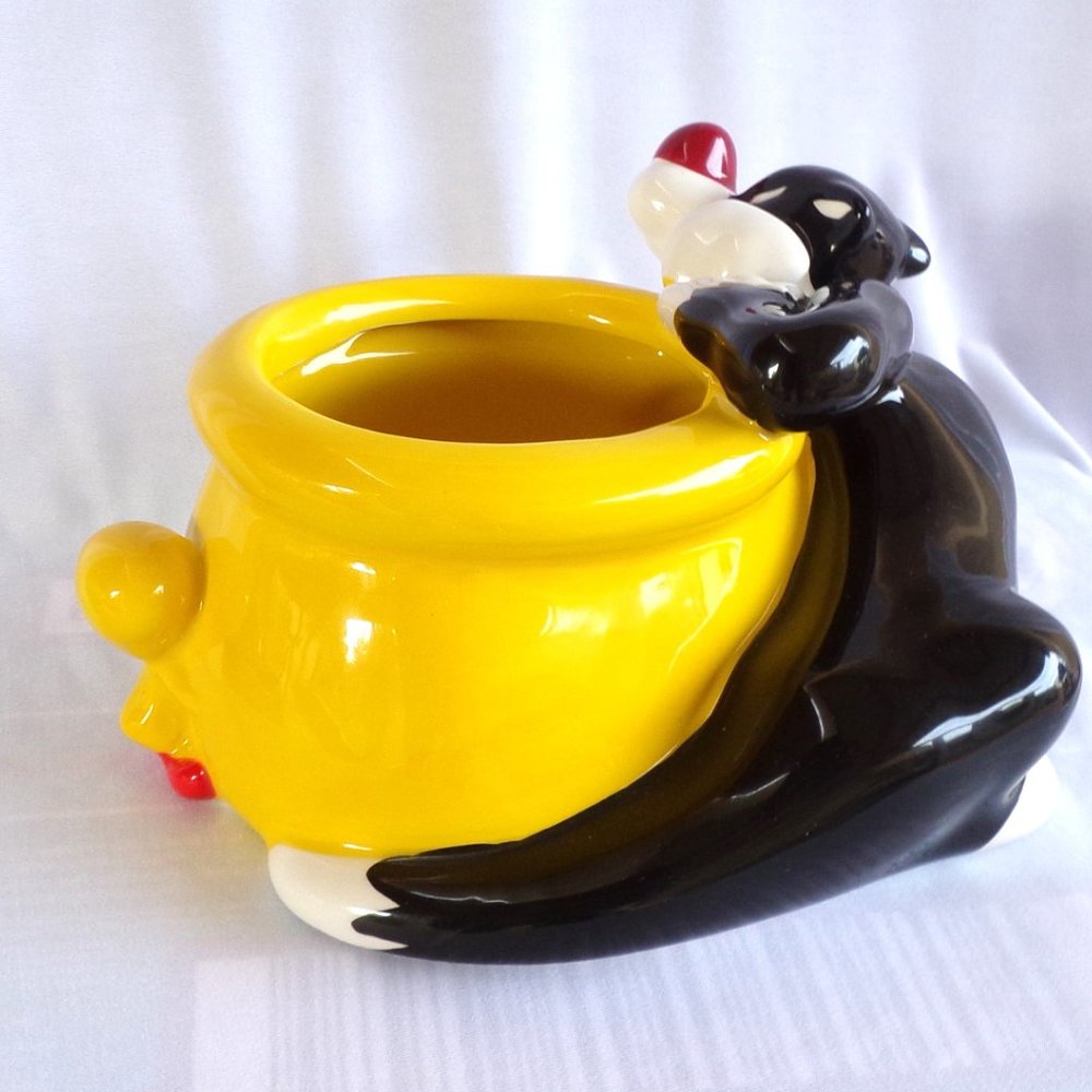 Warner Bros Sylvester And Tweety Bird Planter Bowl - Picture 5 of 7